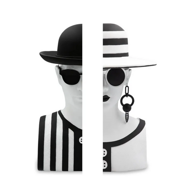 Fermalibro BACI MILANO Mr. Black & Mrs. White - Design Elegante
