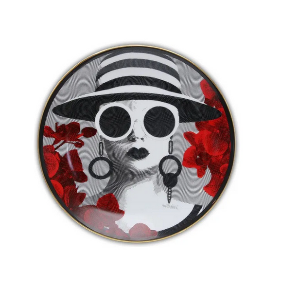 Piatto Mrs. White Ø 24 cm - Porcellana Baci Milano | Gli Inseparabili