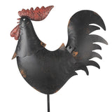 Gallo Decorativo in Metallo Nero 33x12x64cm | Clayre & Eef