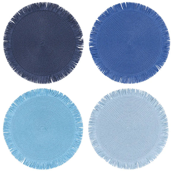 Set 4 Tovagliette Ocean Ø38cm - Tovagliette Rattan Effetto Juta VdE