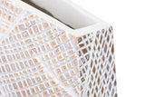 Vaso Geometrico in Resina Bianco/Marrone 44cm - GARPE Living