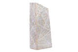 Vaso Geometrico in Resina Bianco/Marrone 44cm - GARPE Living