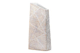 Vaso Geometrico in Resina Bianco/Marrone 44cm - GARPE Living
