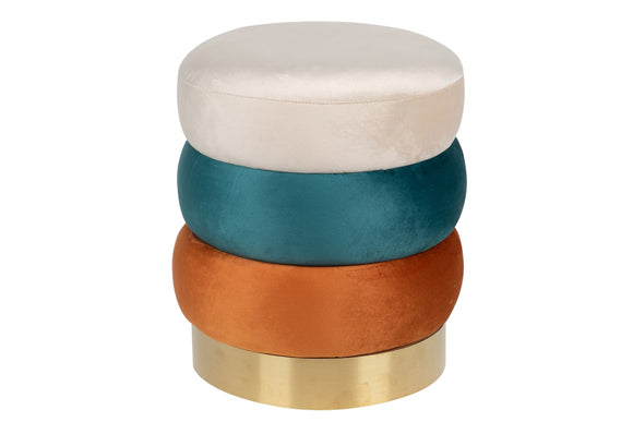 Pouf Velluto Base Metallo - GARPE -