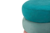 Pouf in Velluto con Base Metallo  - GARPE -