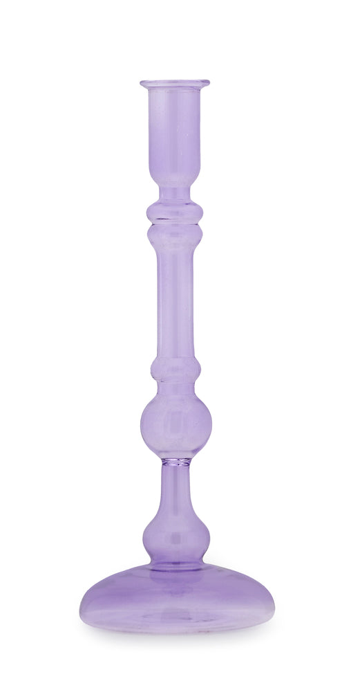PORTA CANDELA COLOR GLASS INDACO - Vetro Borosilicato H 26cm FADE MAISON