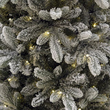 Albero di Natale SNOW WHITE Innevato con 370 Led H 210 Cm