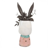 Vaso di fiori coniglio rosa turchese 29x19x62 cm