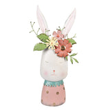 Vaso di fiori coniglio rosa turchese 29x19x62 cm