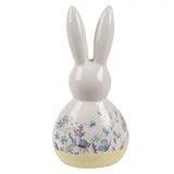 Statuetta Coniglio Floreale Giallo 12x10x23 cm Clayre & Eef