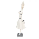 Coniglio Silver Girl Decorazione Pasquale Bianco