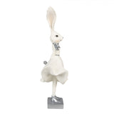 Coniglio Silver Girl Decorazione Pasquale Bianco