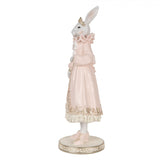 Statuetta Romantic Pink Bunny in Resina Rosa 11x10x31cm | Clayre & Eef