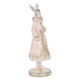 Statuetta Romantic Pink Bunny in Resina Rosa 11x10x31cm | Clayre & Eef