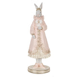 Statuetta Romantic Pink Bunny in Resina Rosa 11x10x31cm | Clayre & Eef