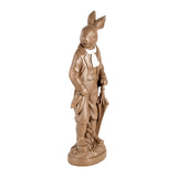 Coniglietto Decorativo Pasquale in Poliresina Marrone 15x9x40 cm | Clayre & Eef