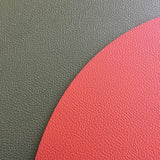 Set 6 Tovagliette FADE Ecopelle Double Face Bordeaux/Verde - Ø38cm