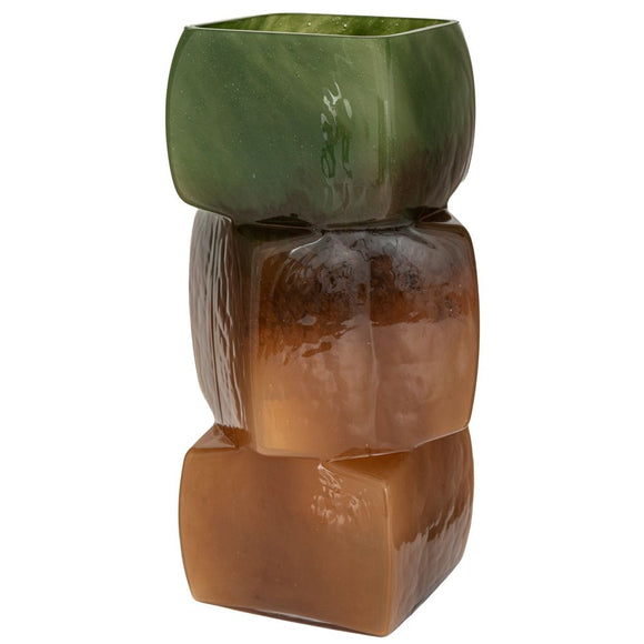 Vaso Rock Shape Vetro Colorato 10x10x30 cm