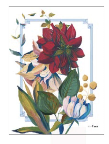 Canovaccio Dahlia V1 100% Lino 55x75cm - The Napking