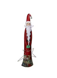 BABBO NATALE ROSSO IN METALLO CON STELLA LED