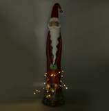 BABBO NATALE ROSSO IN METALLO CON STELLA LED