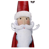 BABBO NATALE ROSSO IN METALLO CON STELLA LED