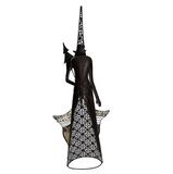 BABBO NATALE BLU/ORO IN METALLO CON ALBERO