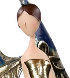 ANGELO IN METALLO BLU E ORO