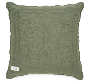 Cuscino Arredo Quilt "Ricordi" 45x45cm - Verde 100% Cotone