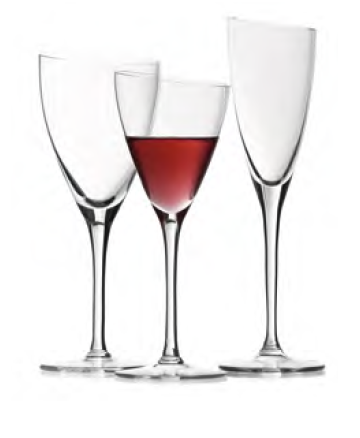 Set 6 Calici Vino Matisse Liscio 440ml - Cristallo Bohemia Trasparente Fade