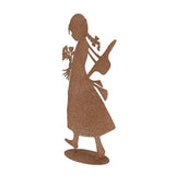 Figura decorativa Bambina di metallo 21x10x43 cm
