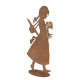 Figura decorativa Bambina di metallo 21x10x43 cm