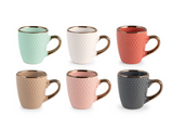 Set 6 Tazze Caffè Dots in Stoneware Pastello 100 cc – H&H