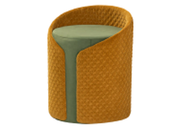 Pouf Velluto Giallo Verde - GARPE - Sgabello Design