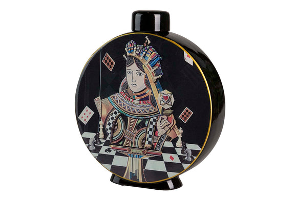 Potiche Scacchi Regina in Ceramica - Vaso Decorativo Elegante