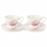 Set 2 Tazzine con Piattino New Bone China Fiorirà 220 ml | Nuvole di Stoffa