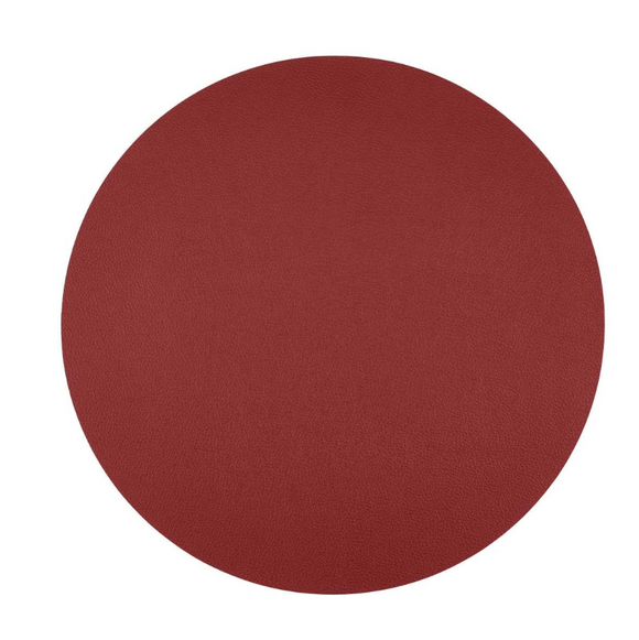 Set 6 Tovagliette FADE Ecopelle Double Face Bordeaux/Verde - Ø38cm