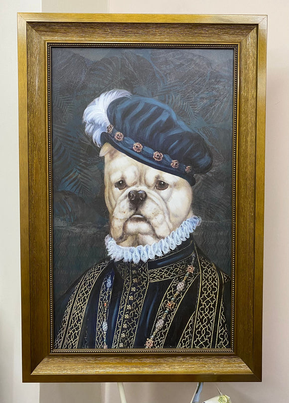 Quadro TELA NOBIL CANE 60x90cm - Stampa Materica su Tela