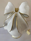 UOVO CAPODIMONTE LARGE WHITE BOW