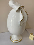 UOVO CAPODIMONTE LARGE WHITE BOW
