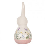 Statuetta Coniglio Floreale Rosa 9x8x18 cm Clayre & Eef
