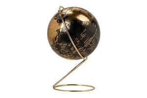 MAPPAMONDO Decorativo Nero/Oro 15x15x23cm - Arredamento Casa