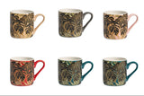 Set 6 Tazze Caffè Botanical Winter 110 cc | Stoneware Pastello