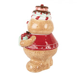 Barattolo Pan di Zenzero 17x14x24 cm Marrone Ceramica