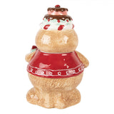 Barattolo Pan di Zenzero 17x14x24 cm Marrone Ceramica