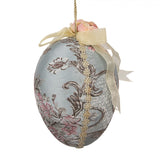 Ciondolo Pasquale Uovo in Tessuto Blu Ø 15×21 cm | Clayre & Eef