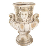 Vaso Porta Pianta Beige in stile barocco 36x38x50 cm