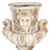 Vaso Porta Pianta Beige in stile barocco 36x38x50 cm