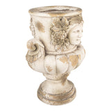 Vaso Porta Pianta Beige in stile barocco 36x38x50 cm