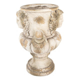 Vaso Porta Pianta Beige in stile barocco 36x38x50 cm
